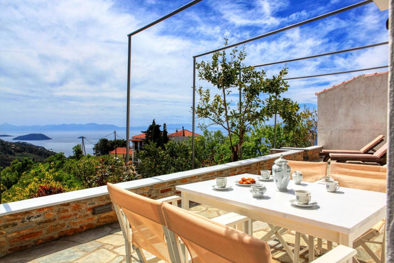 Villa Lemonia Glossa Bagian luar foto